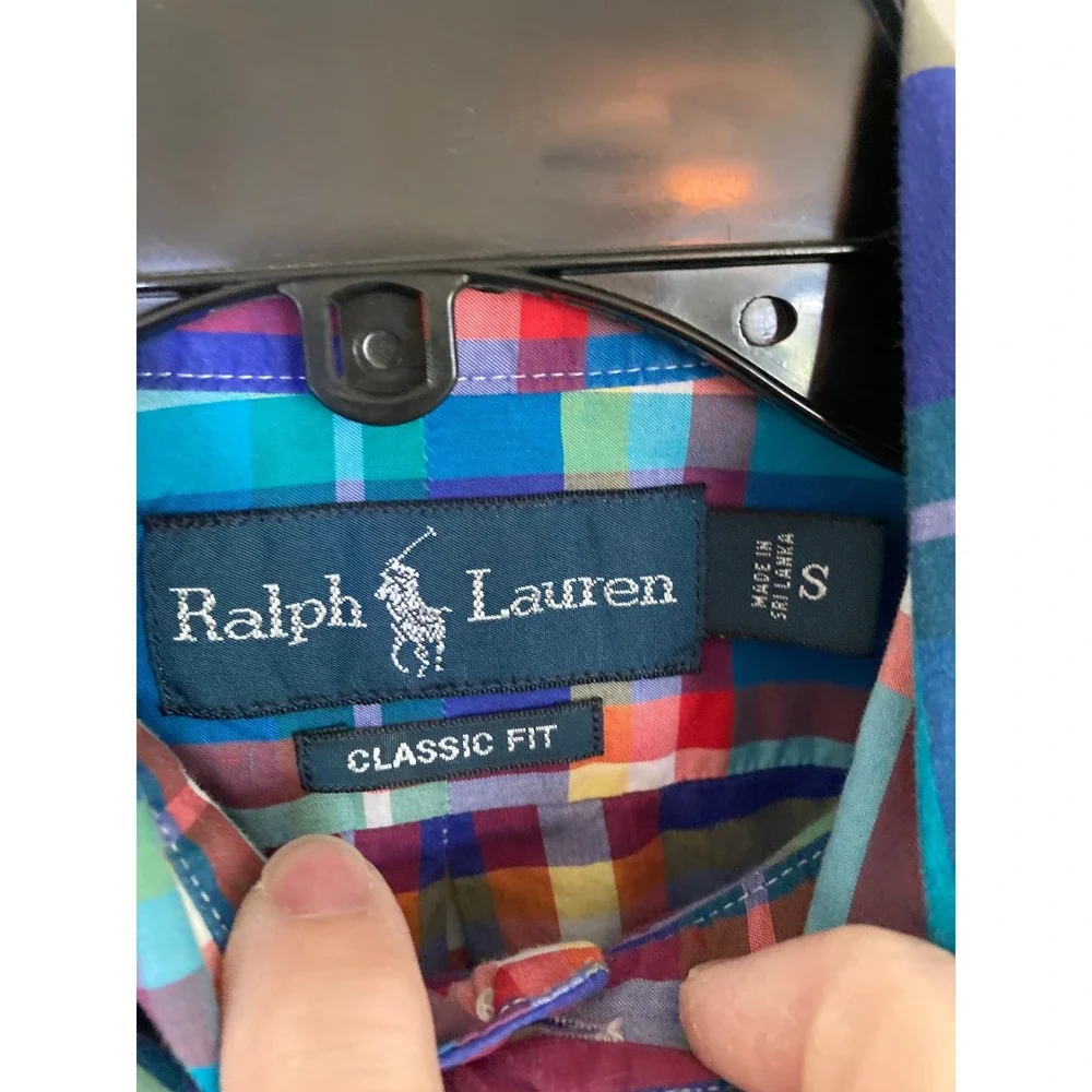 Ralph Lauren Youth Classic Fit Plaid Short Slv Button Down Shirt Bundle Size S